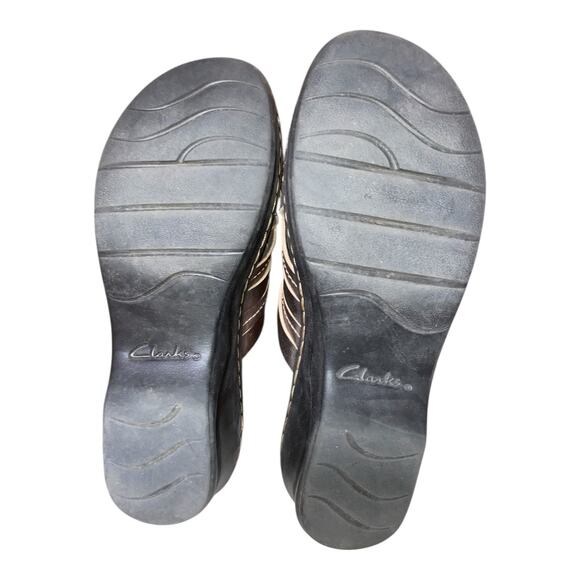 CLARKS Collection Ultimate Comfort Lexi Selina Women's Wedge Slide Sandals Sz 6 - Picture 4 of 6